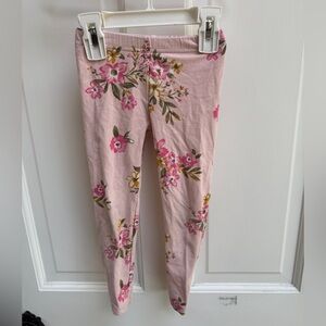 Carter's 3T Girls Pink Floral Pants Leggings